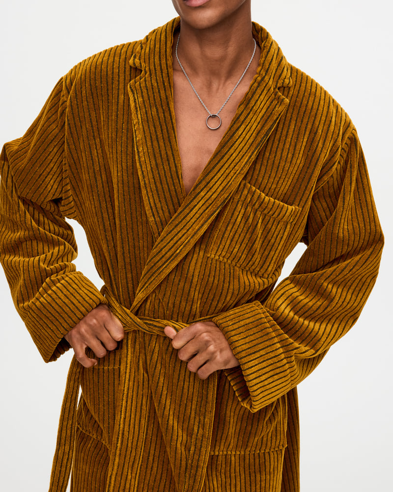 Bild 3 av Santiago Striped Velour Longo Badrock