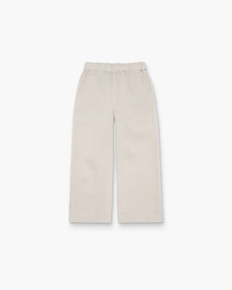 Image number 2 of Kids Beige Linen Pants