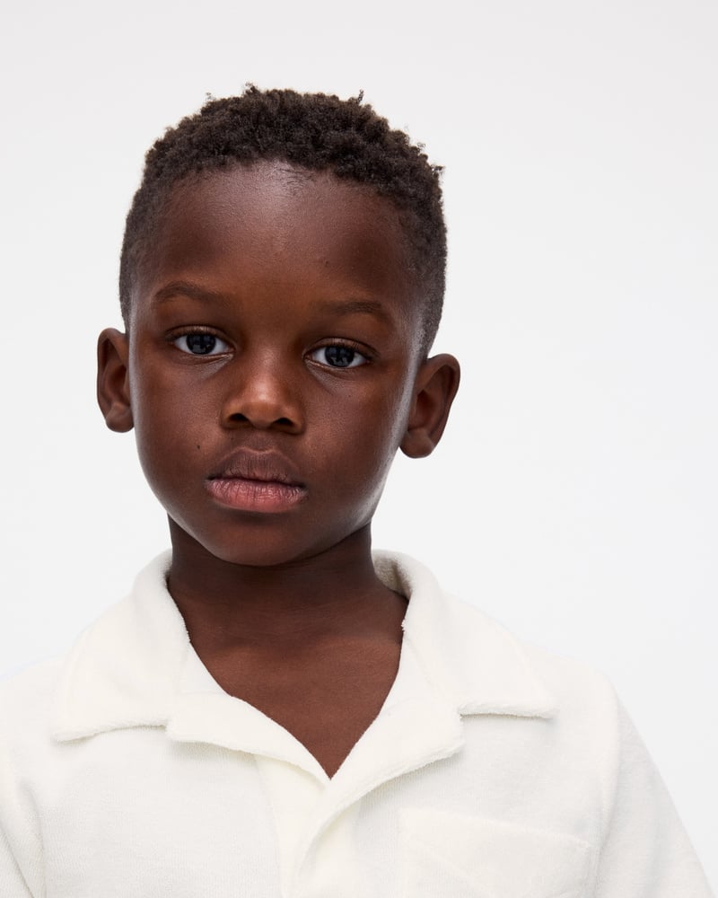 Image number 3 of Kids White Terry Shirt