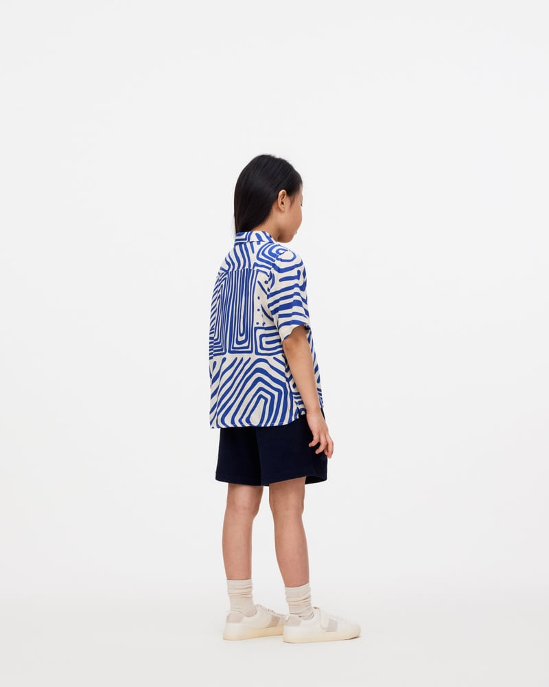 Image number 4 of Kids Navy Terry Shorts