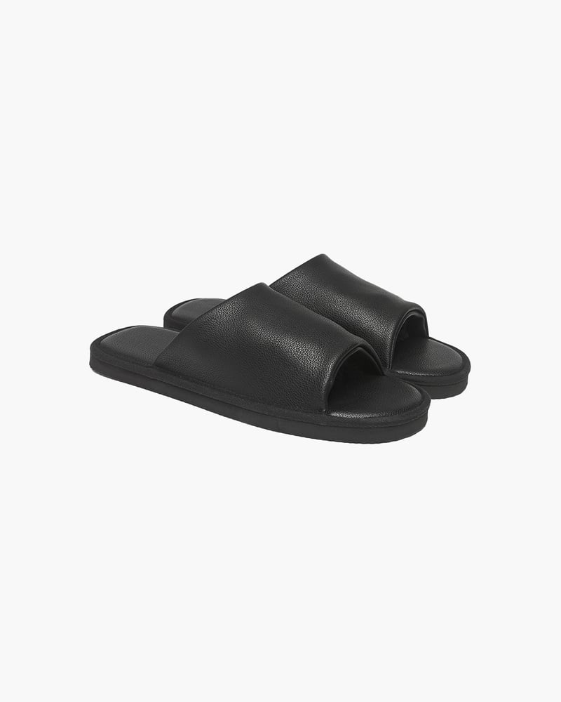 Image number 2 of Black Vegan Slippers