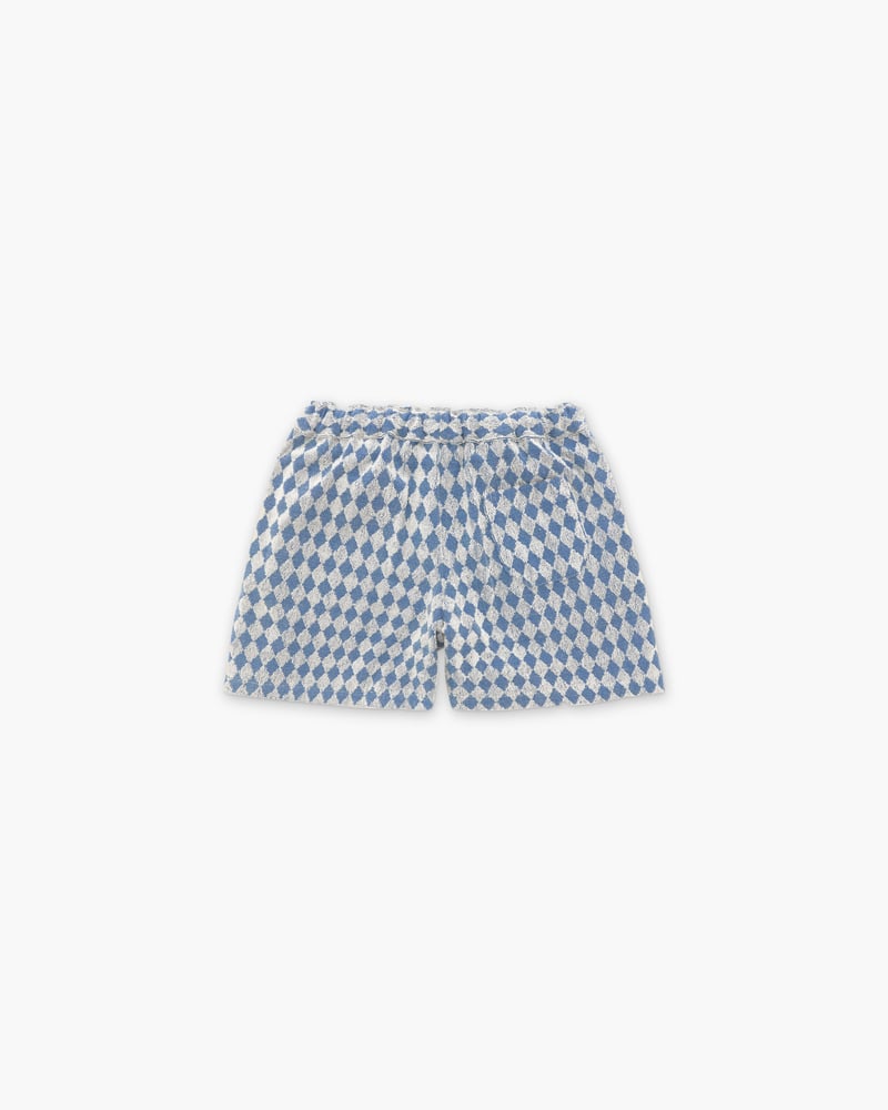 Image number 2 of Navy Diamond Terry Shorts