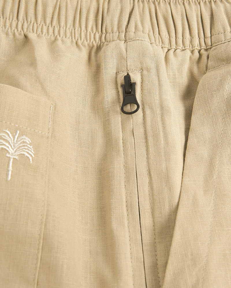 Bild 3 av Beige Cargo Linneshorts