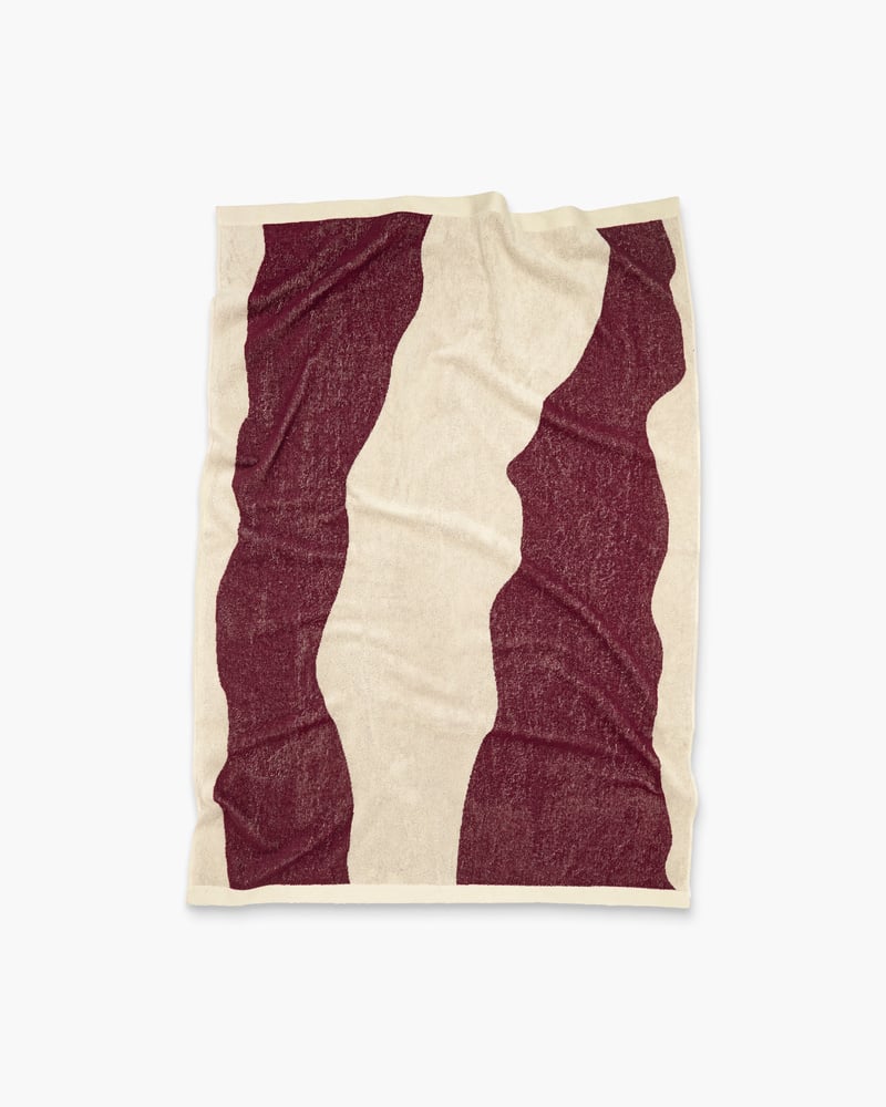 Bild 2 av Burgundy Bone Strandhandduk