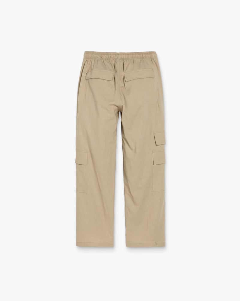 Bild 2 av Beige Cargo Linne-byxa