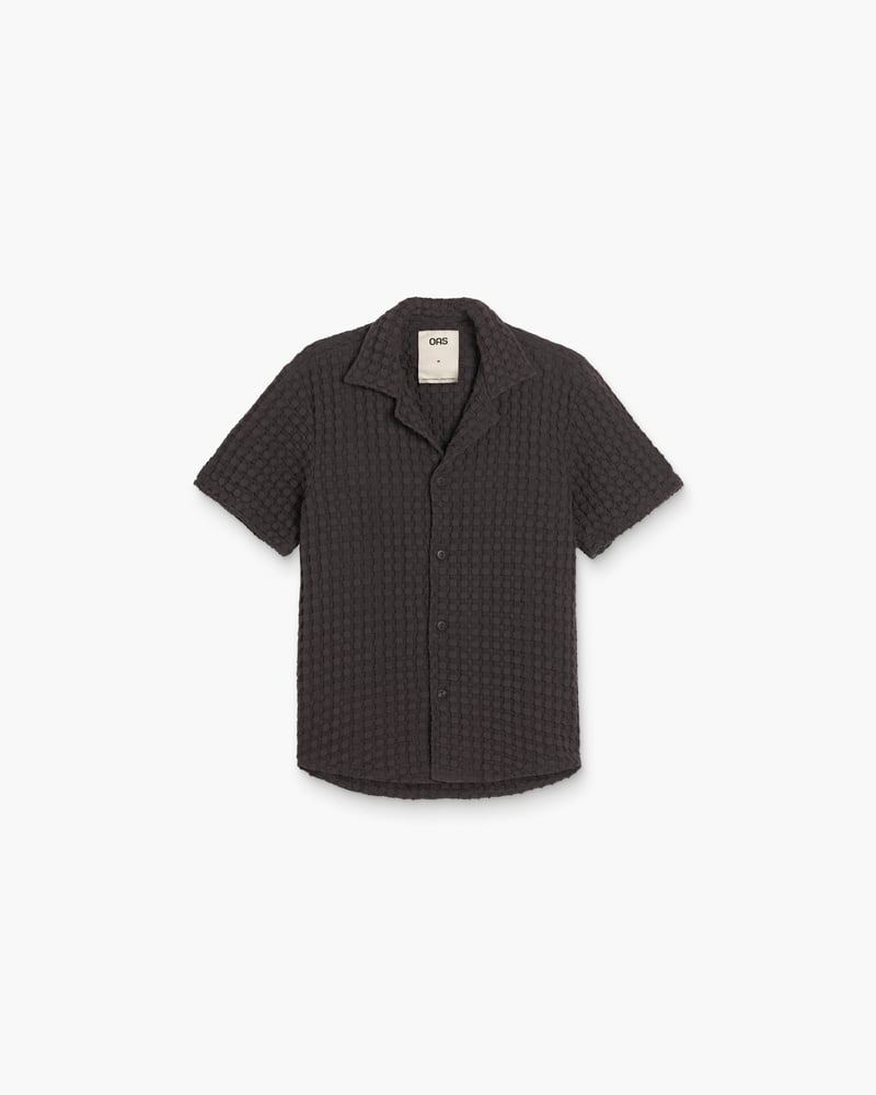 Nearly Black Cuba Waffle Shirt