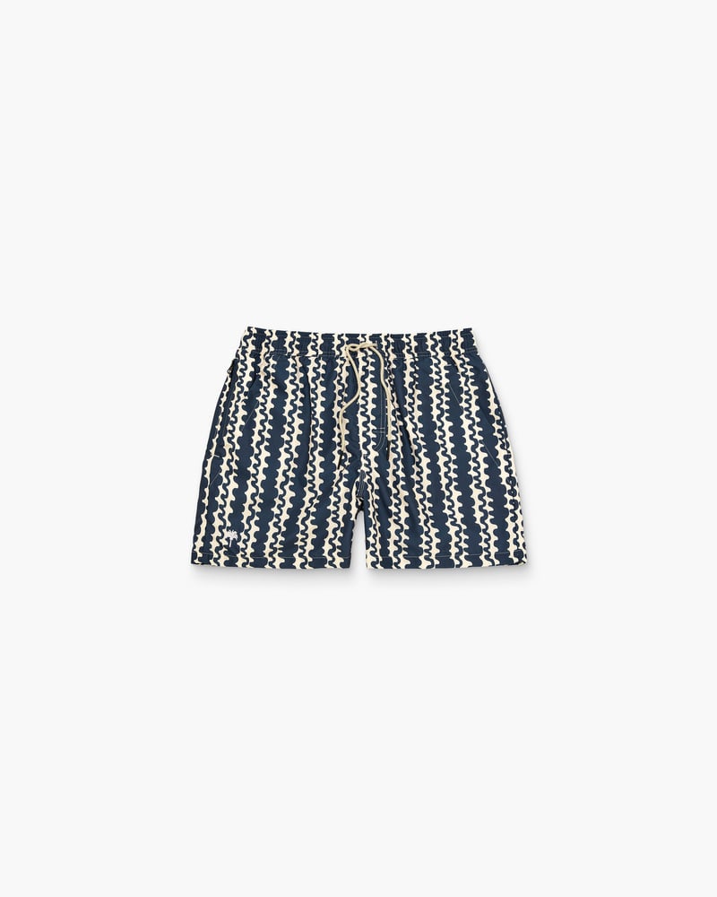 Blue Scribble Swim Shorts