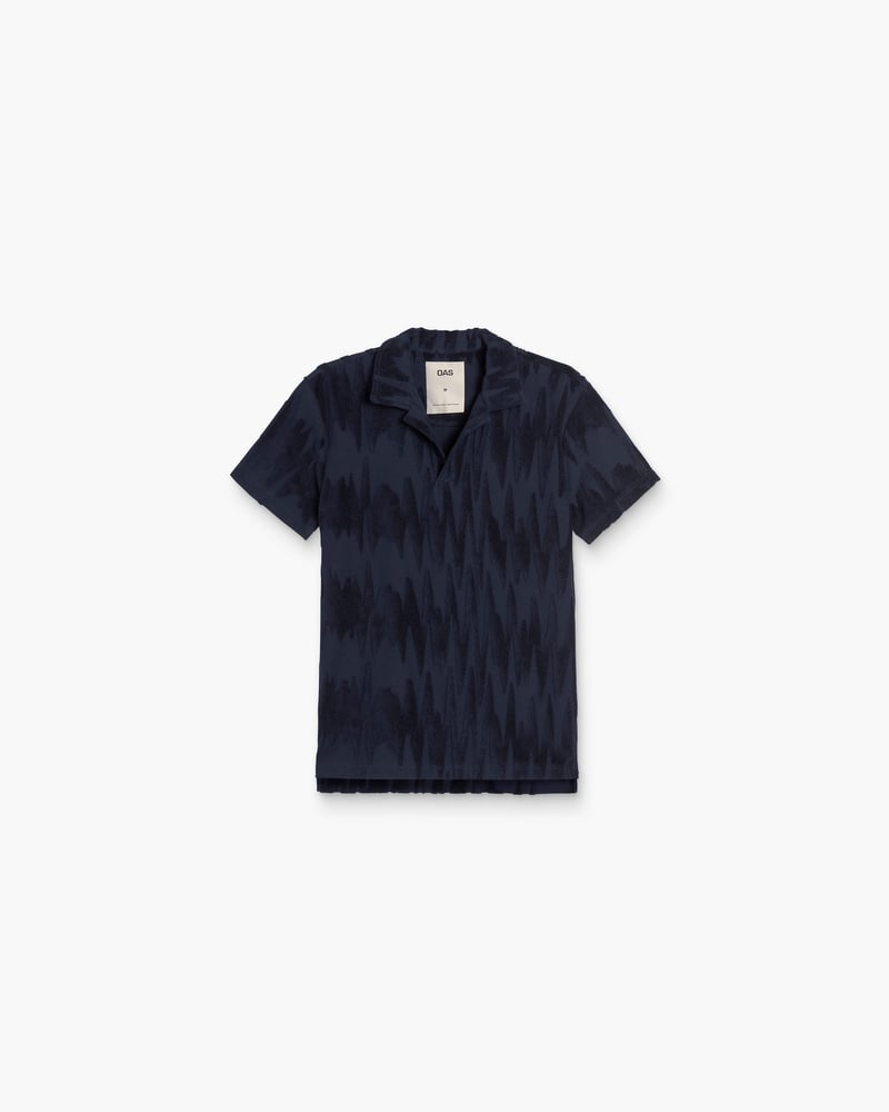 Glitch Frottee Poloshirt