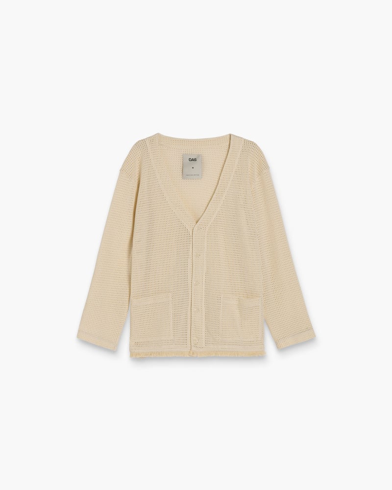 Ecru Nät-Cardigan