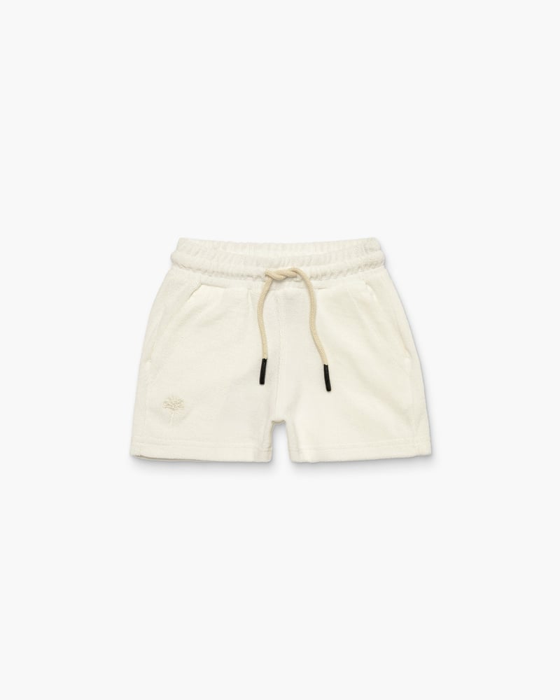 Kids White Terry Shorts