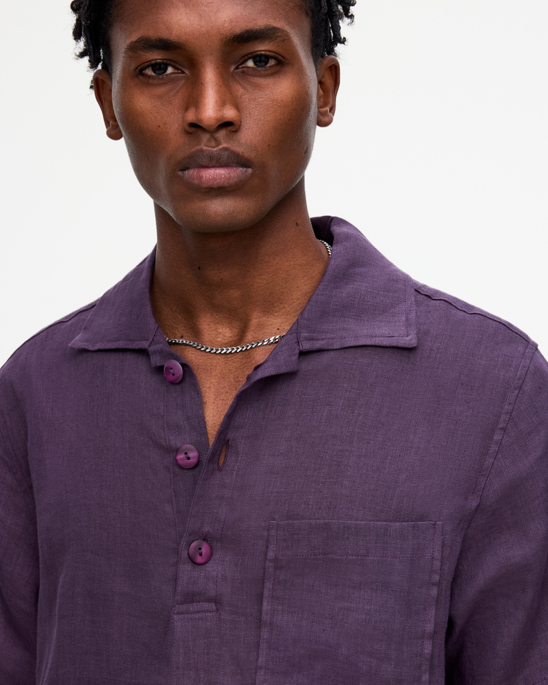 plum purple dress shirt Purple Patterned Dress Shirt