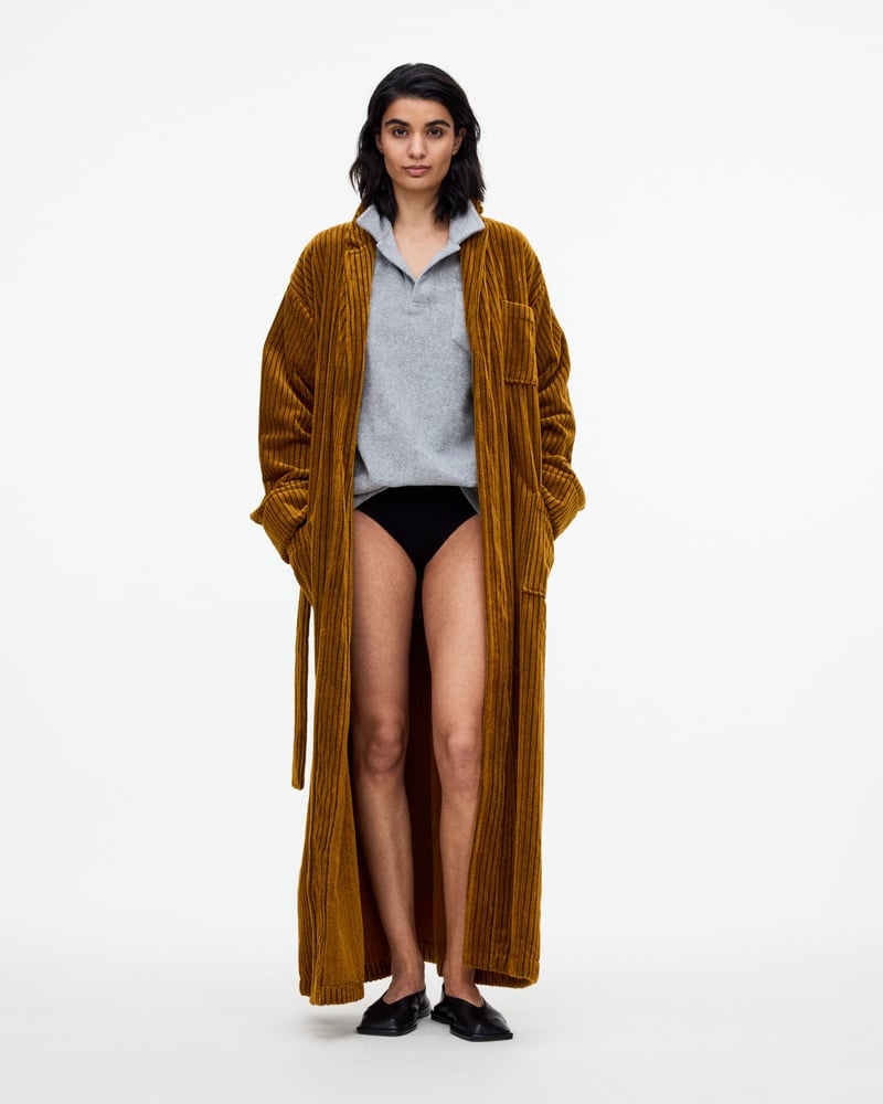 Santiago Striped Velour Longo Robe