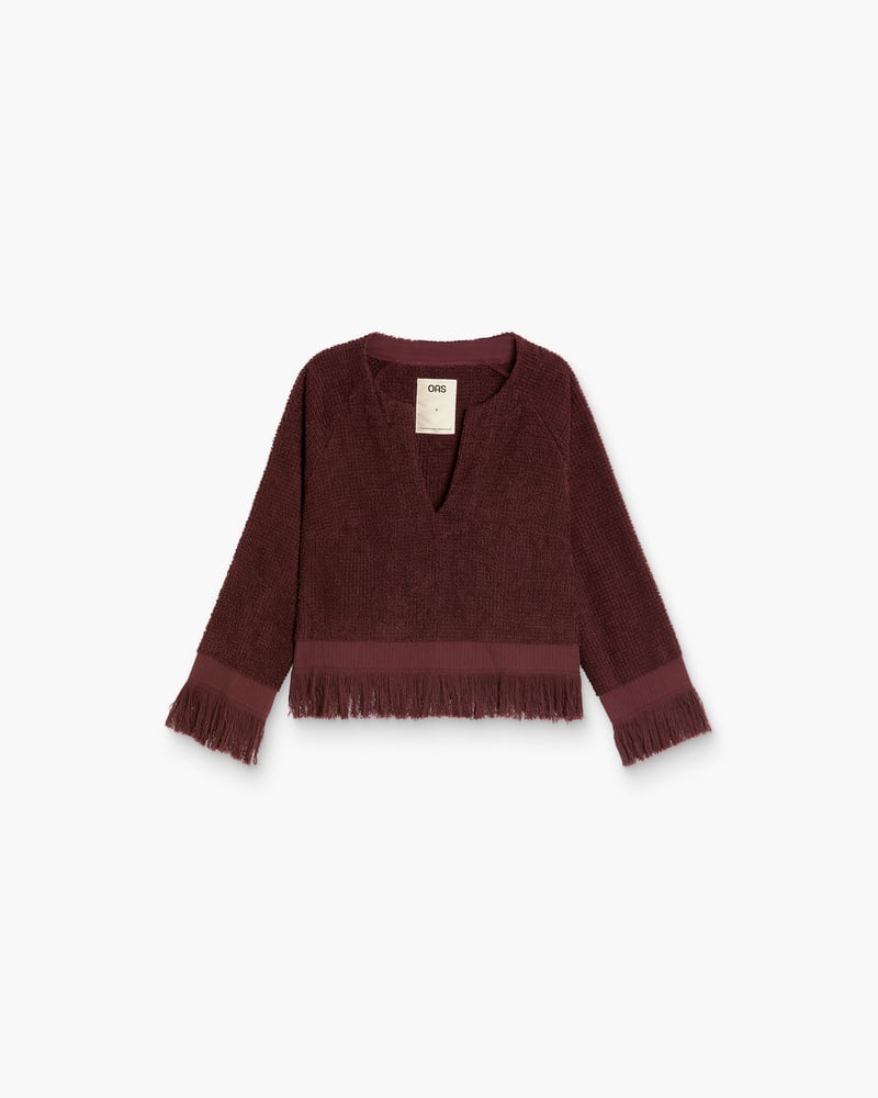 Burgundy Tillie Frotté Topp
