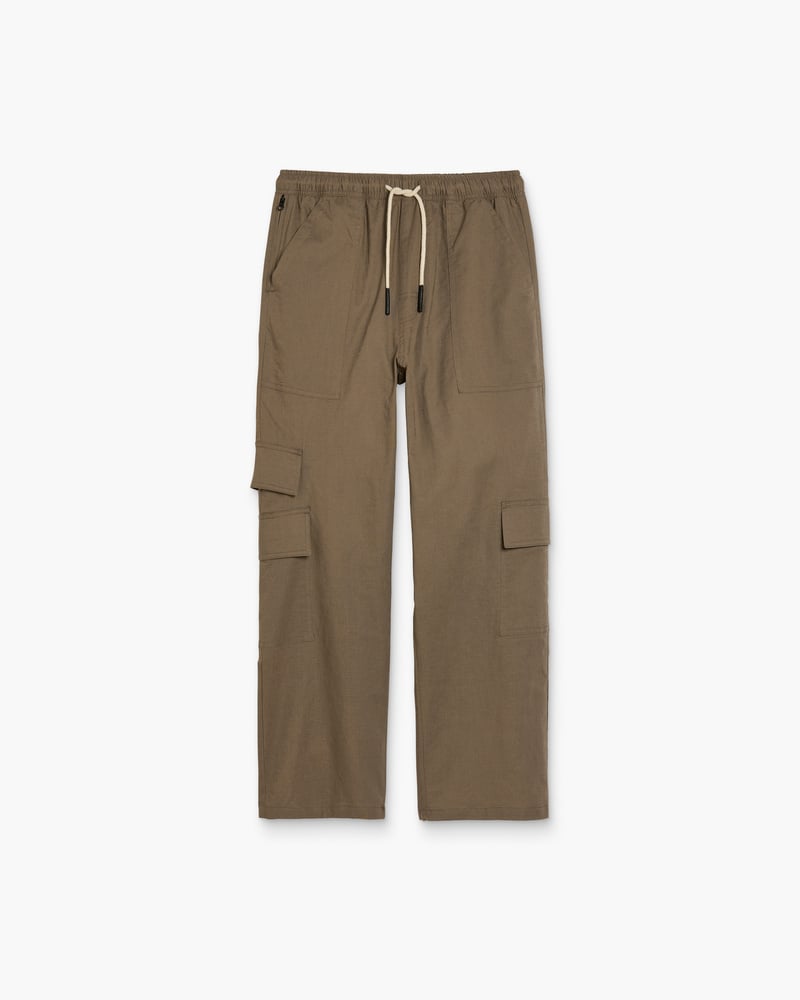 Taupe Cargo Linen Pants