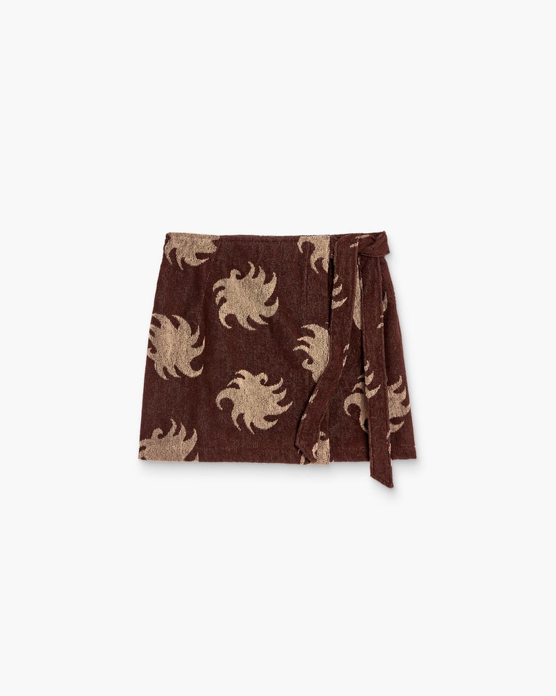 Mocha Ember Cove Wrap Skirt