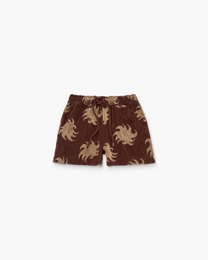 Mocha Ember Drizzle Terry Shorts