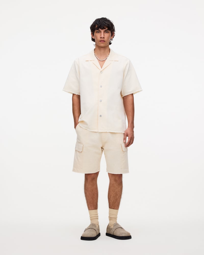 Ecru Mitty Canvas Shorts