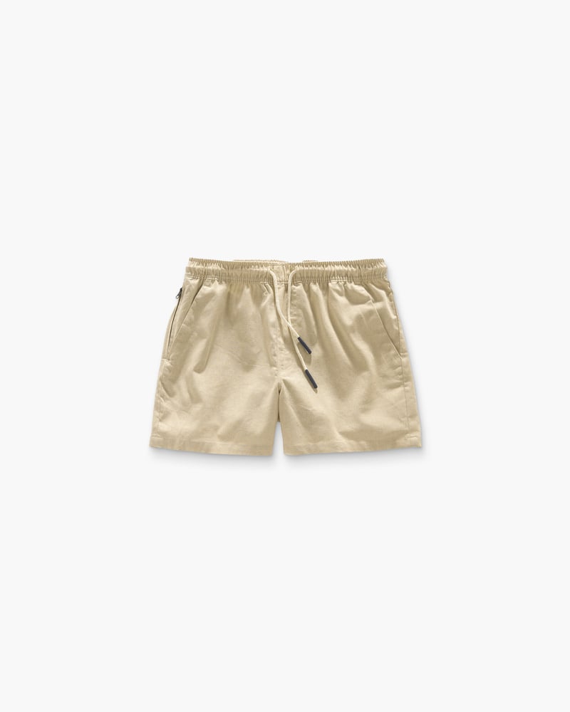 Beige Linne-shorts