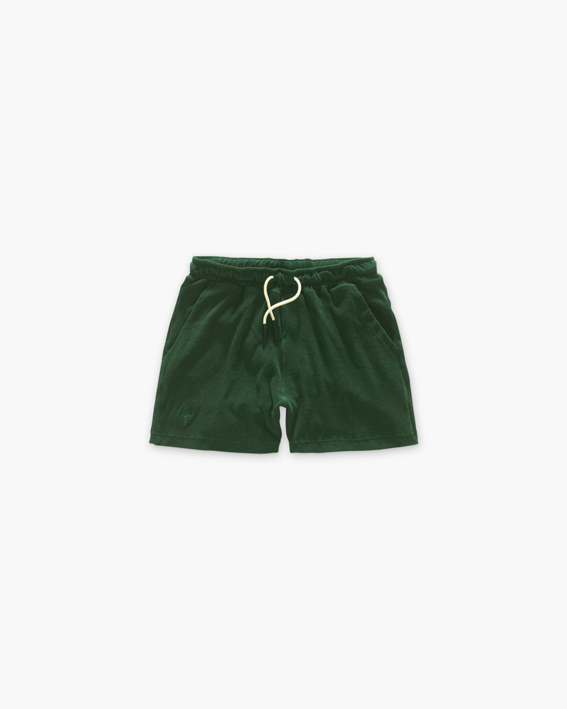 Green Terry Shorts