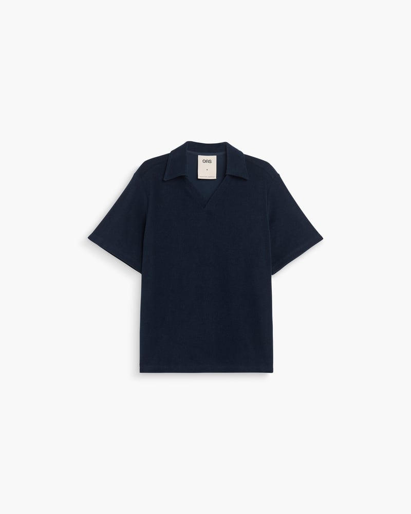 Navy Serif Terry Shirt