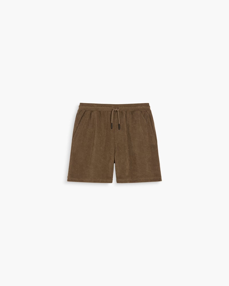 Brown Vibra Terry Shorts