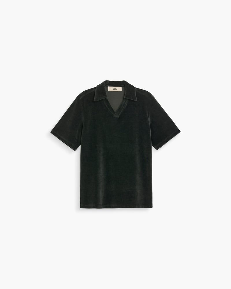 Black Serif Camisa de Terciopelo