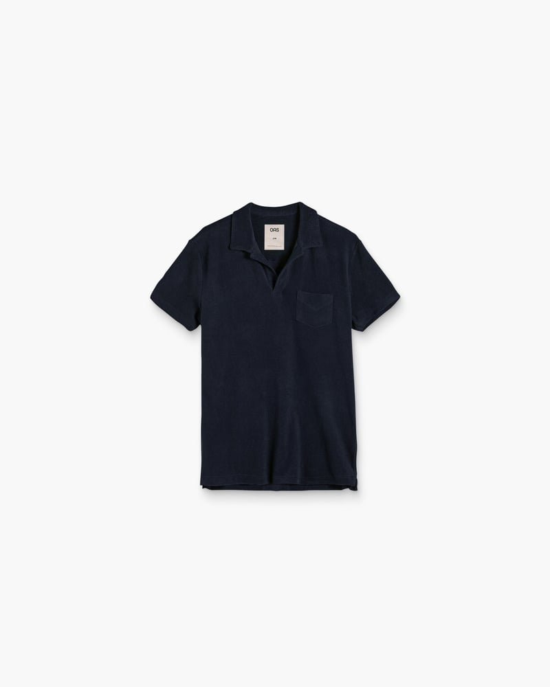 Navy Polo Terry Shirt