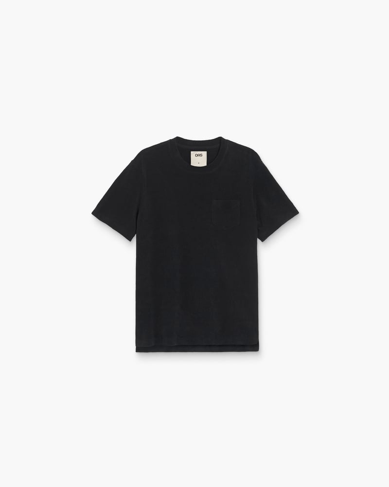 Black Frottee T-Shirt