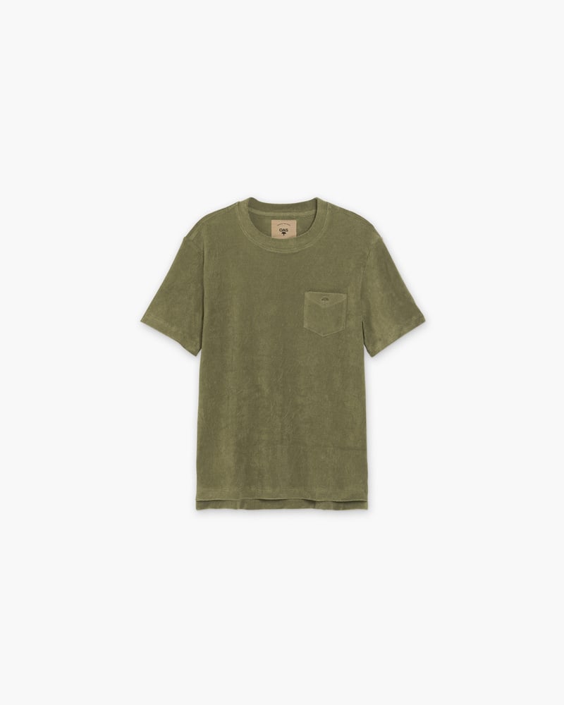 Khaki Frottee T-Shirt