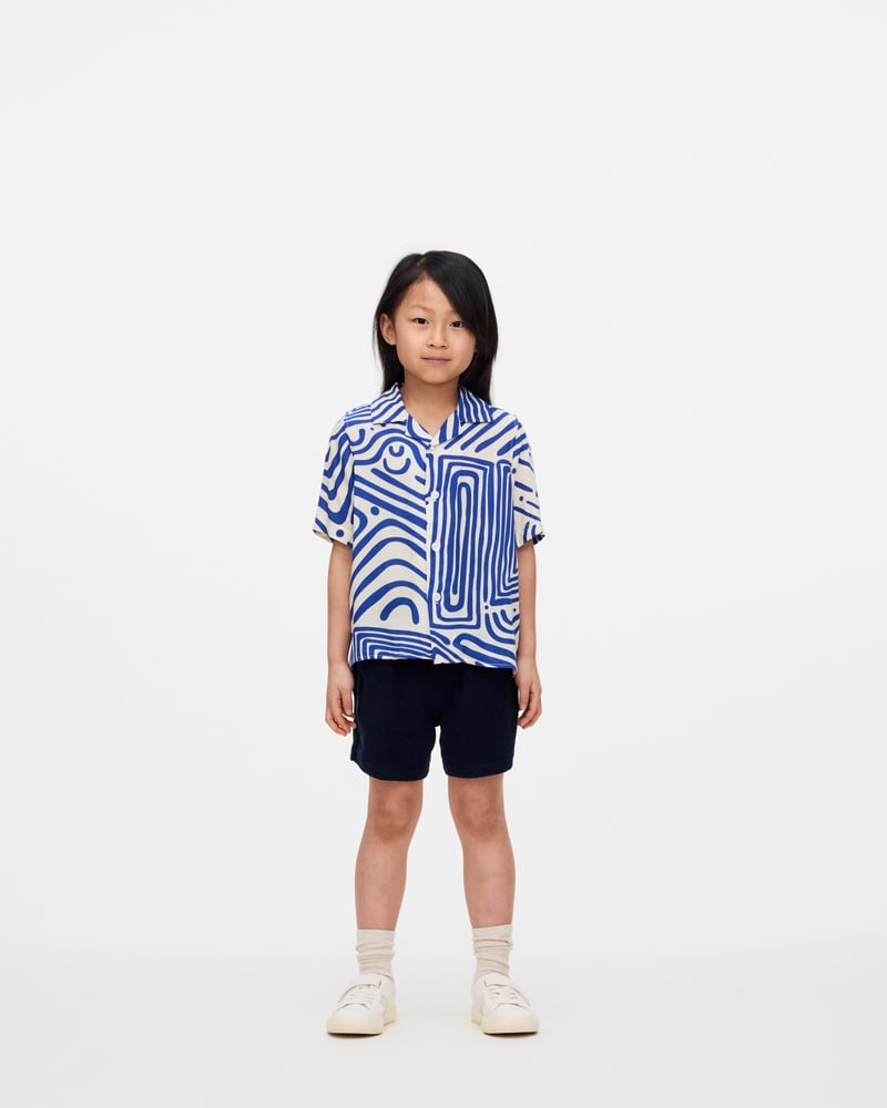 Kids Navy Terry Shorts