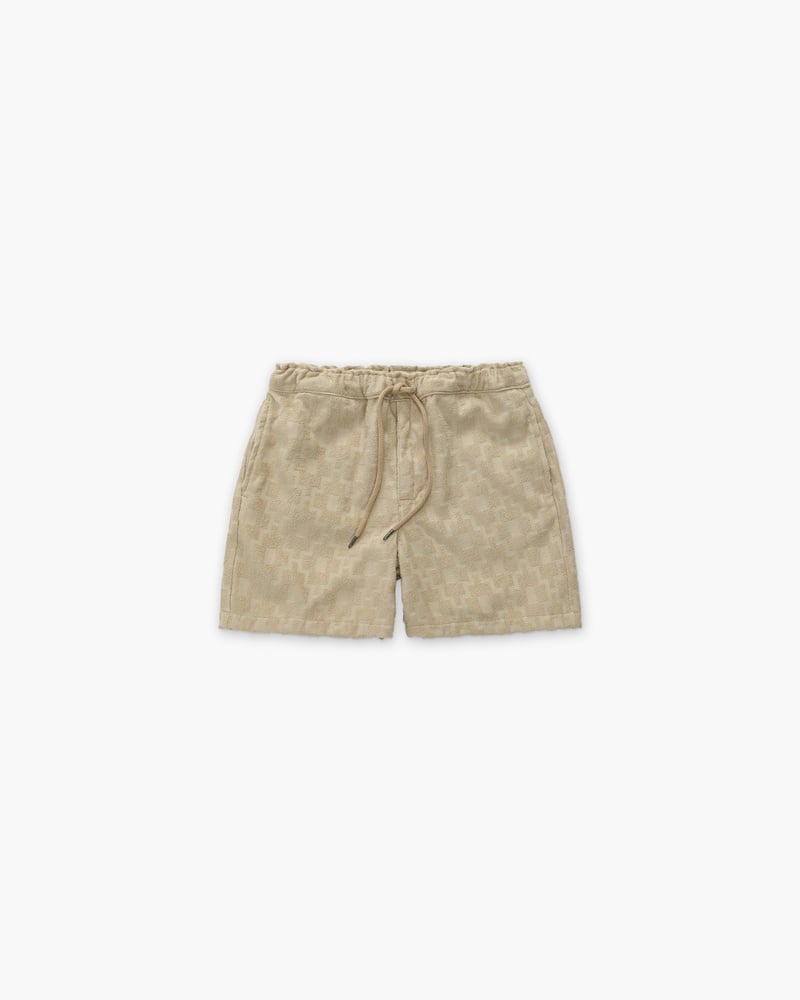 Beige Machu Terry Shorts