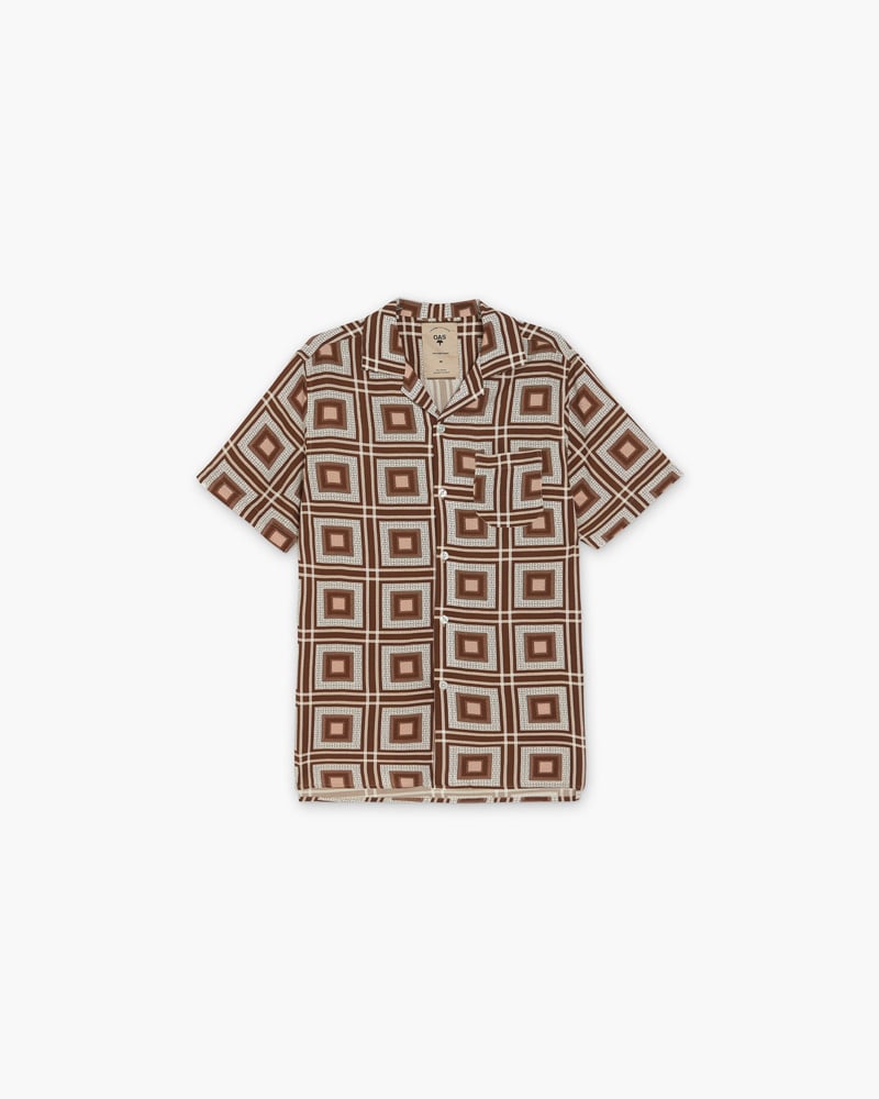 Brown Yard Viscose Shirt