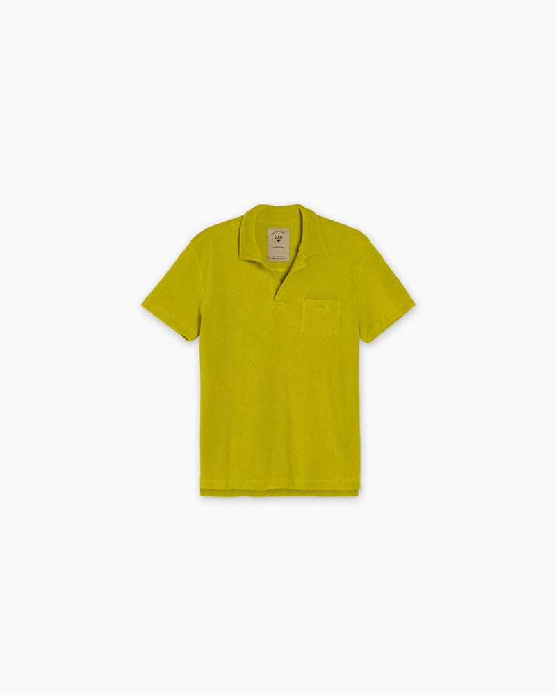 Lime Polo Terry Shirt