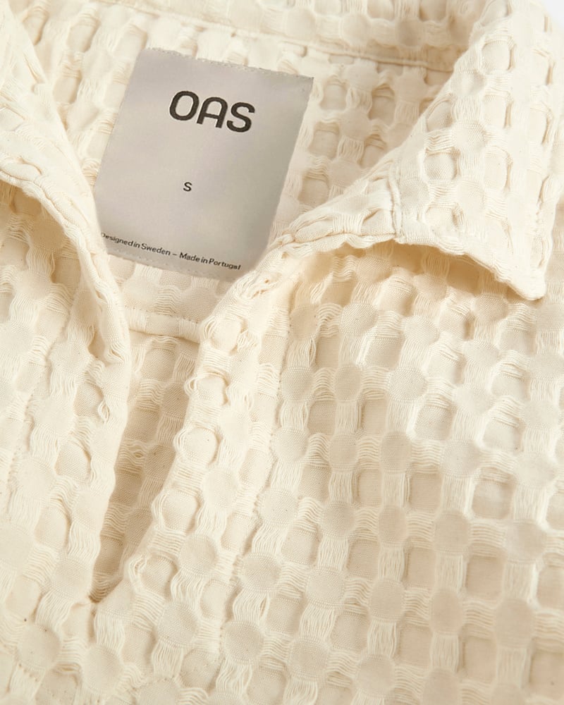 【OAS/オーエーエス】ecru jaffa waffle shirt Ecru Jaffa Waffle Shirt | OAS