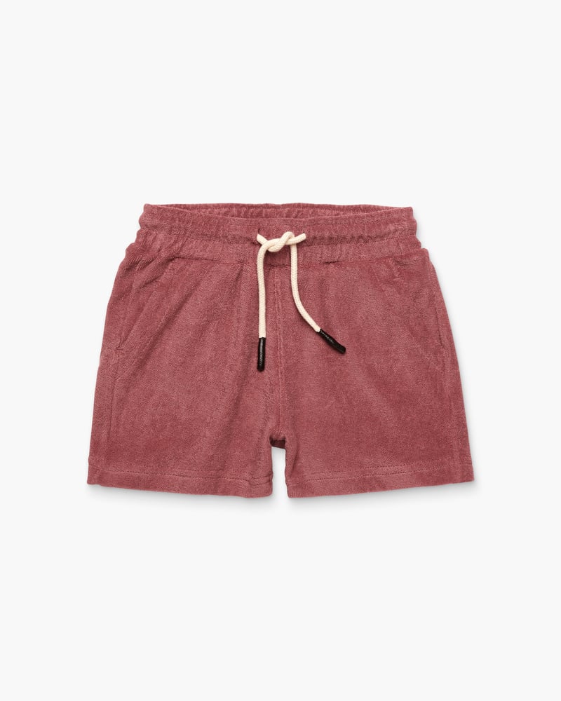 Kids Dusty Plum Terry Shorts