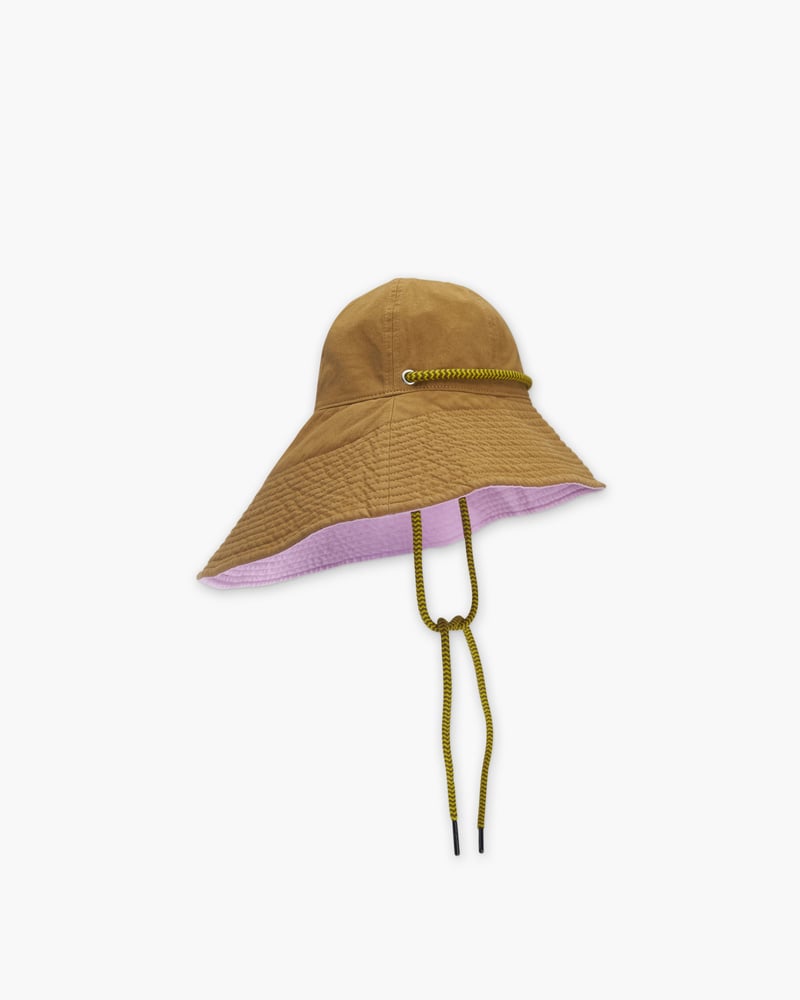 Camel Brim Canvas Hatt