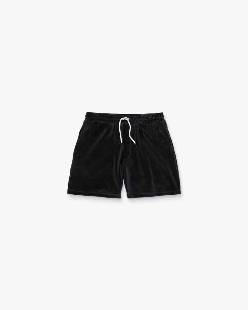 Nearly Black Velour Shorts